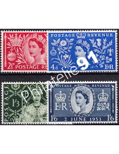 Grande-Bretagne, n° 279 à 282 neufs, collection timbres Europe