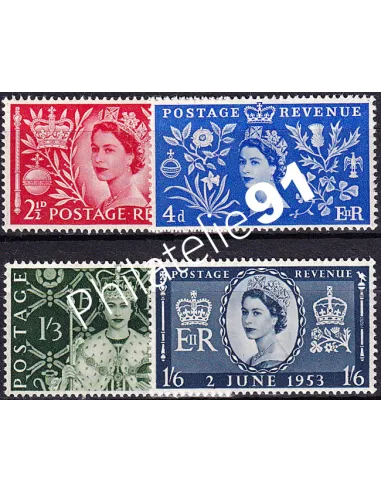 Grande-Bretagne, n° 279 à 282 neufs, collection timbres Europe