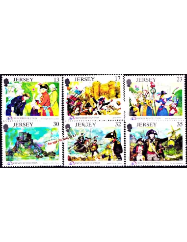 JERSEY n° 479 à 484 - Révolution française - Collection timbres Europe