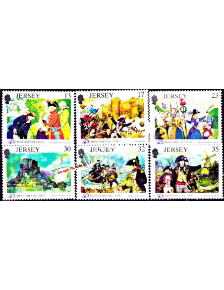 JERSEY n° 479 à 484 - Révolution française - Collection timbres Europe