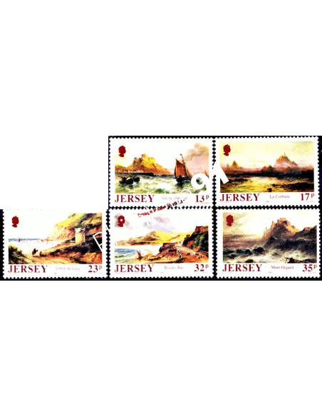 JERSEY n° 490 à 494 - Sarah Louise K - Collection timbres Europe