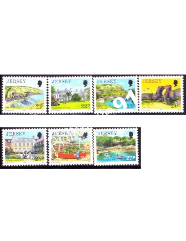 JERSEY - n°  495 à 501 - Vues de Jersey (II) - Collection timbres Europe
