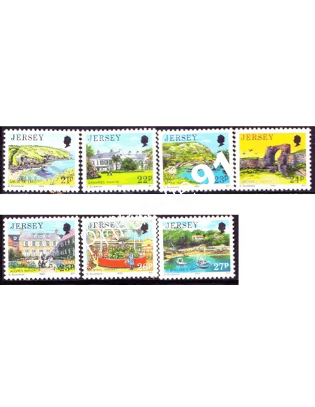 JERSEY - n°  495 à 501 - Vues de Jersey (II) - Collection timbres Europe