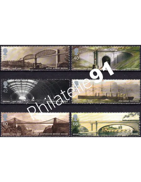 Grande-Bretagne, n° 2731 à 2736 neufs, collection timbres Europe