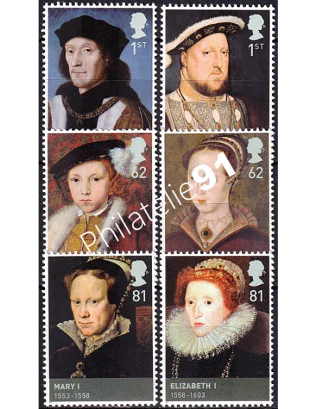 Grande-Bretagne, n° 3138 à 3143 neufs, collection timbres Europe