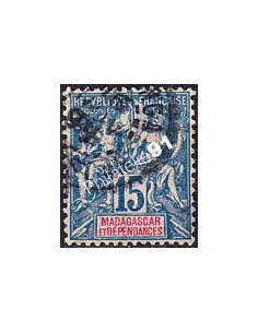 Madagascar, n° 45 oblitéré, timbres colonies Françaises