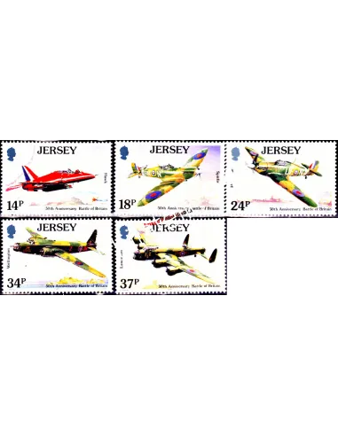 JERSEY - n°  518 à 522 - Avions de combat