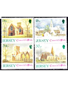 JERSEY - n°  523 à 526 - Noël - Eglises paroissiales (II)