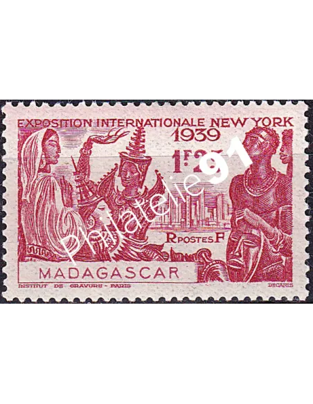 Madagascar, n° 207 charnière, timbres colonies Françaises