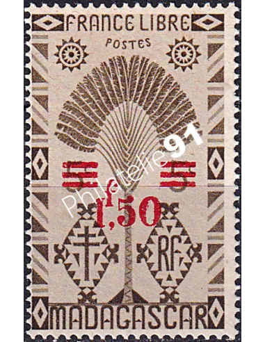 Madagascar, n° 286 charnière, timbres colonies Françaises