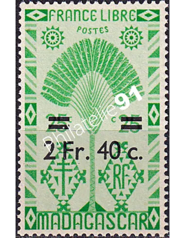 Madagascar, n° 294 neuf, timbres colonies Françaises