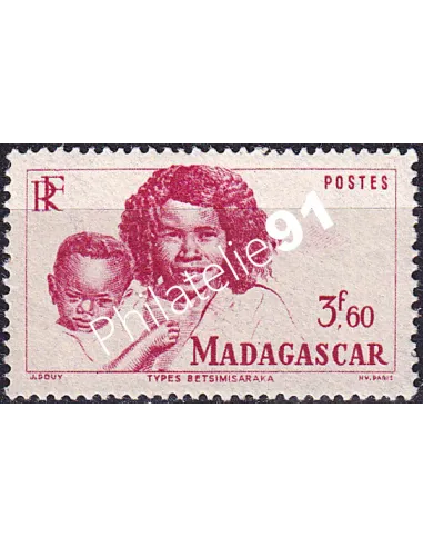 Madagascar, n° 311 neuf, timbres colonies Françaises