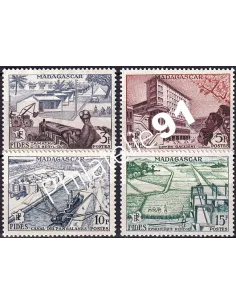Madagascar, n° 327 à 330 charnière, timbres colonies Françaises