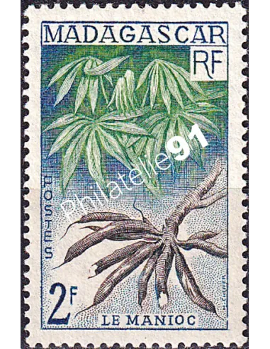 Madagascar, n° 332 neuf, timbres colonies Françaises