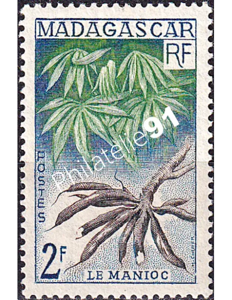Madagascar, n° 332 neuf, timbres colonies Françaises