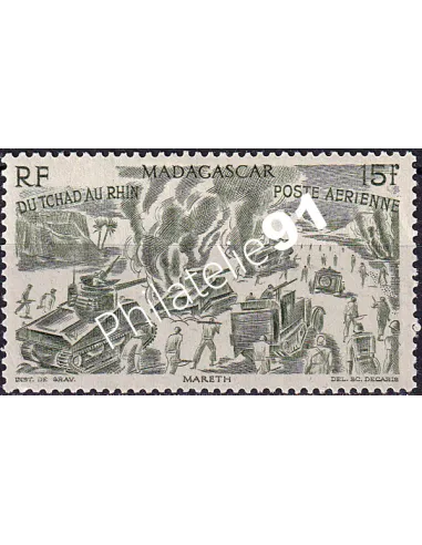 Madagascar, PA n° 68 charnière, collection timbres colonies