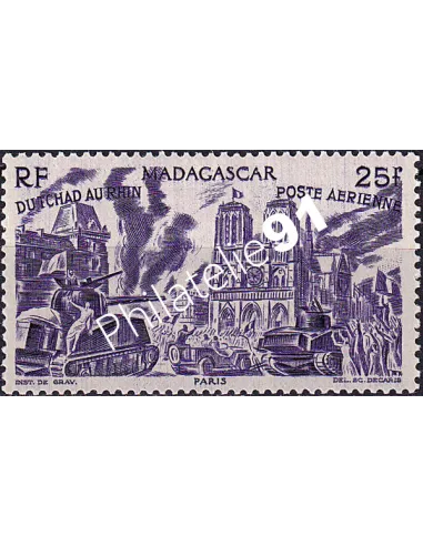 Madagascar, PA n° 70 charnière, collection timbres colonies