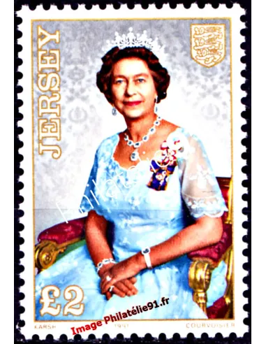 JERSEY - n°  537 ** - Portrait de S.M. Elizabeth II