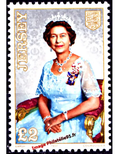 JERSEY - n°  537 ** - Portrait de S.M. Elizabeth II