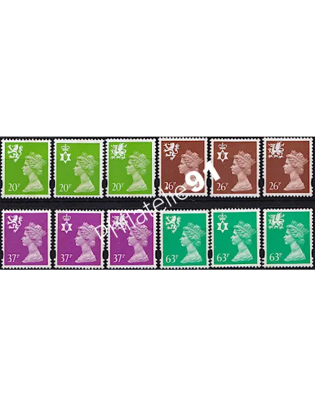 Grande-Bretagne, n° 1893 à 1904, collection timbre Europe