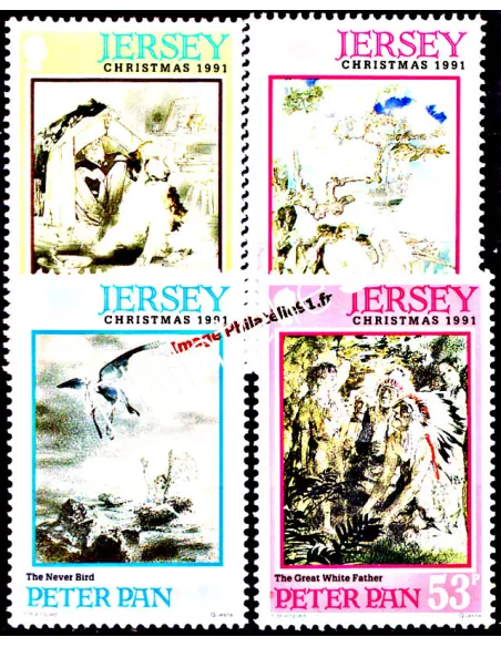 JERSEY - n°  553 à 556 ** - Noël - Peter Pan