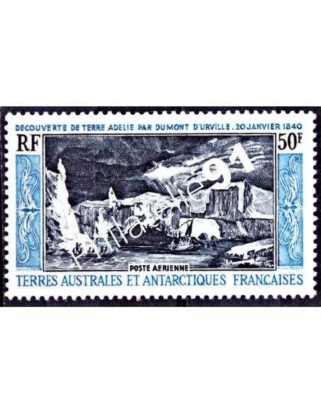 Timbre des TAAF P.A. n°8, Terre Adélie, Dumont d'Urville, Dom Tom