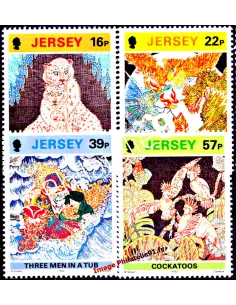 JERSEY - n°  575 à 578 ** - Artistes de Jersey (X) - Batiks