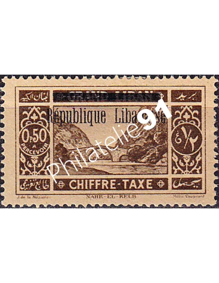 GRAND LIBAN, Timbre-taxe n° 16 charnière, collection timbres Colonies