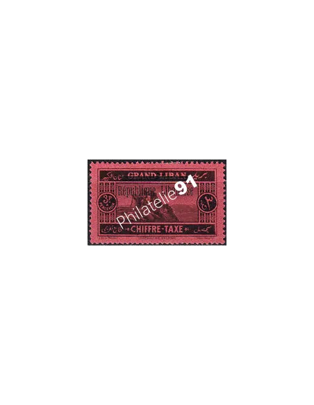 GRAND LIBAN, Timbre-taxe n° 19 charnière, collection timbres Colonies