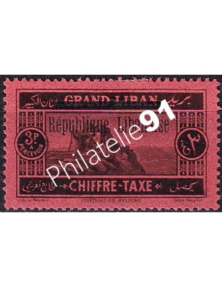 GRAND LIBAN, Timbre-taxe n° 19 charnière, collection timbres Colonies