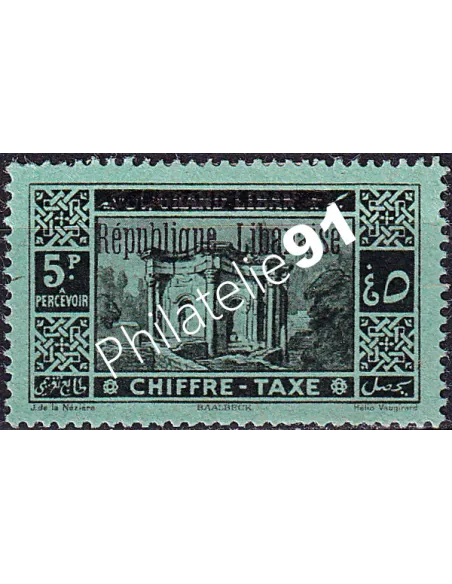 GRAND LIBAN, Timbre-taxe n° 20 charnière, collection timbres Colonies