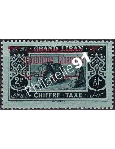 GRAND LIBAN, Timbre-Taxe n° 27 charnière, collection timbres Colonies