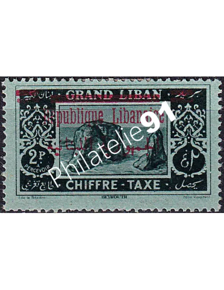 GRAND LIBAN, Timbre-Taxe n° 27 charnière, collection timbres Colonies