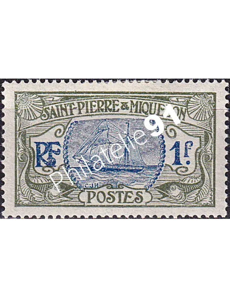 St-Pierre et Miquelon, n° 91 charnière, timbres colonies françaises