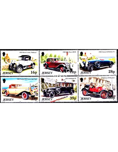 JERSEY - n°  579 à 584 - Vieilles automobiles (II)
