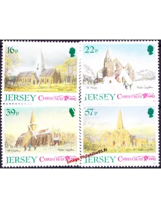 JERSEY - n°  585 à 588 ** - Noël - Eglises paroissiales (III)