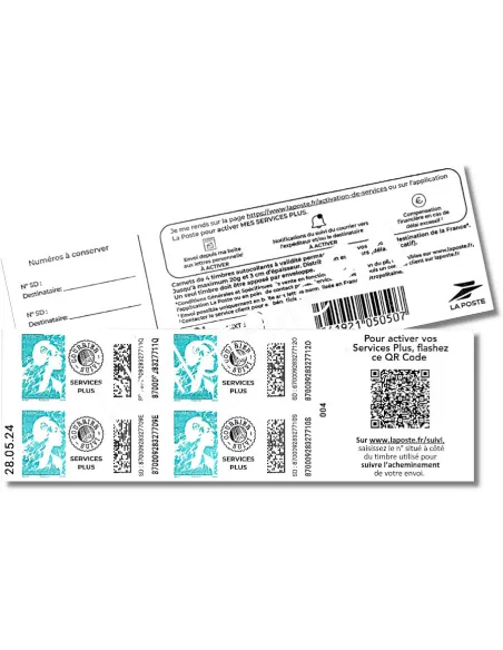 Carnet Service Plus Marianne de l'Avenir, collection timbres France