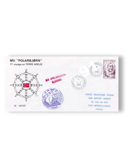 TAAF, n° 111 oblitéré sur enveloppe, Lettres Dom-Tom