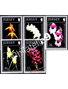 Timbres de JERSEY n° 589 à 593 - Flore. Orchidées de Jersey (II)