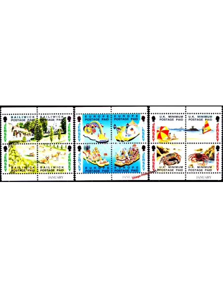 JERSEY - n°  594 à 605 - Timbres de changement de tarifs