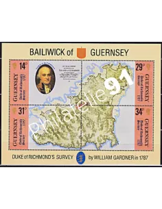 GUERNESEY - BF n°   7 - CARTE DE L'ILE