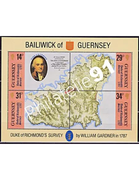 GUERNESEY - BF n°   7 - CARTE DE L'ILE