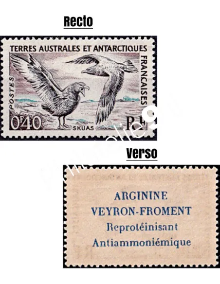 TAAF, variété sur timbre n° 13, collection timbres Dom-Tom