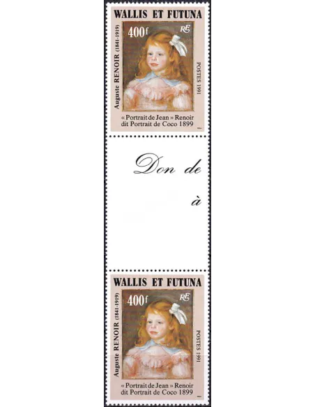 WALLIS ET FUTUNA, n° 411A neufs, Paire avec vignette, timbres Dom-Tom