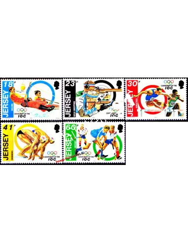 JERSEY - n°  648 à 652 - Disciplines olympiques - anneaux
