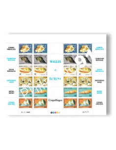 Wallis & Futuna, feuille de timbres n° 337 à 342, timbres Dom-Tom