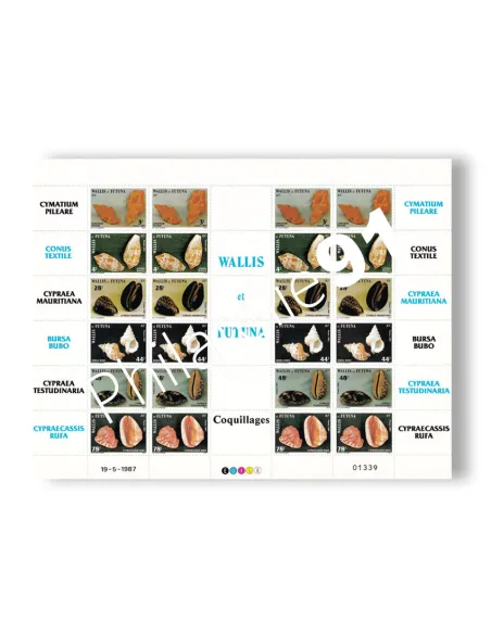 Wallis & Futuna, feuille de timbres n° 360 à 365, timbres Dom-Tom