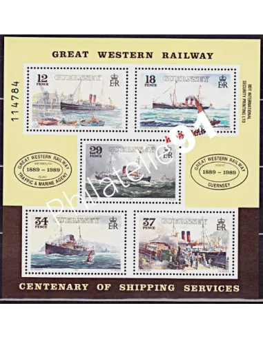 Bloc-feuillet n° 9 de GUERNESEY - LIAISONS MARITIMES