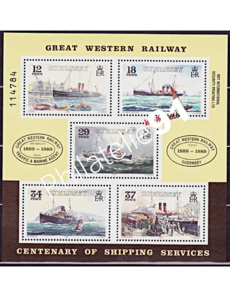 Bloc-feuillet n° 9 de GUERNESEY - LIAISONS MARITIMES