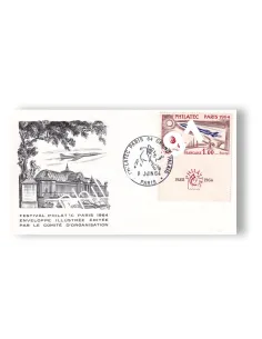 France, n° 1422 sur enveloppe 1er jour, collection lettres France